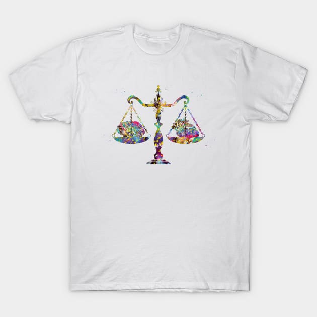 Scales heart and brain T-Shirt by erzebeth